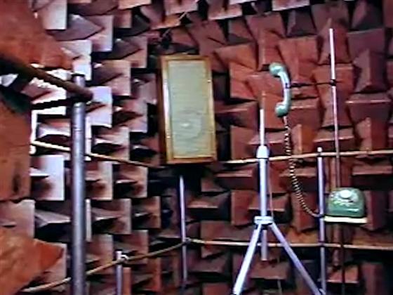 Film still of an anechoic chamber